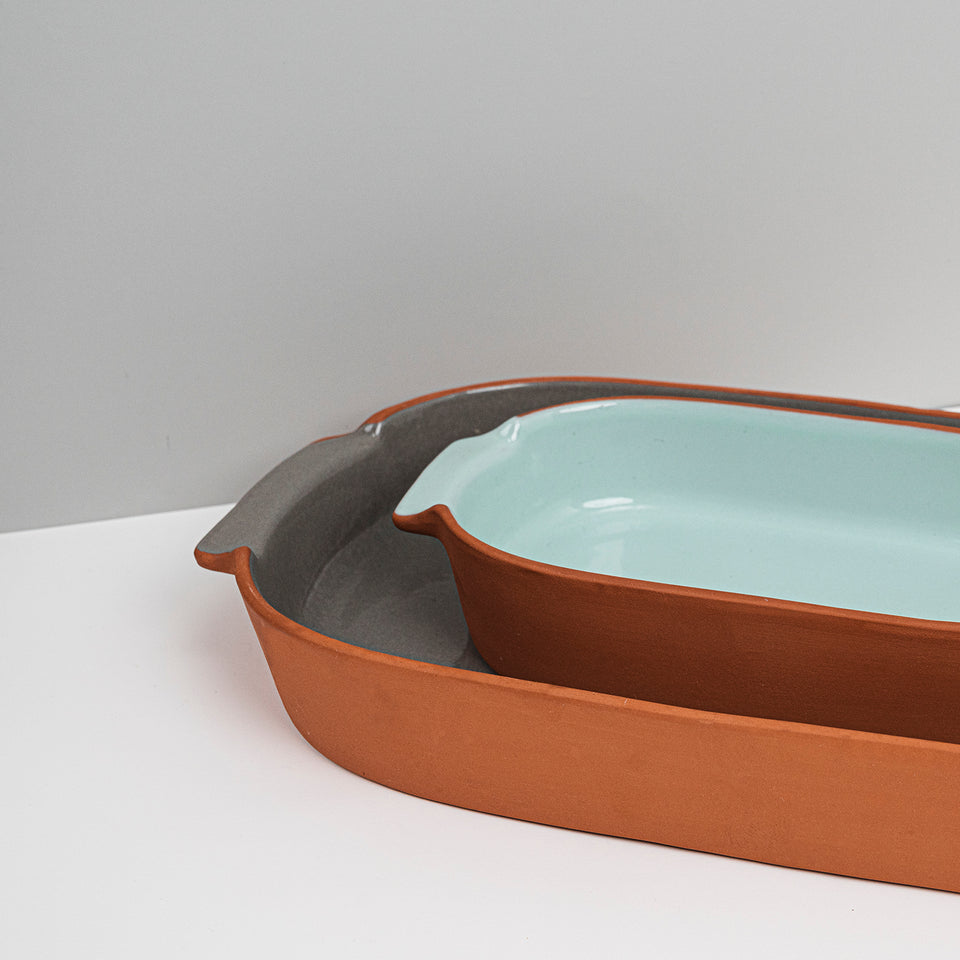 Bakeware Oval (S) Mint / (L)Grey